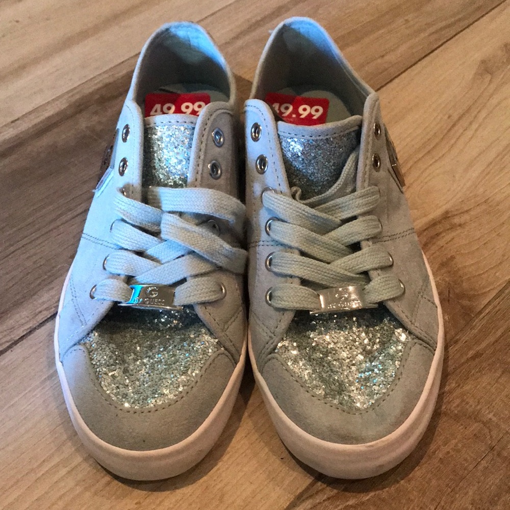 Guess glitter sneakers light blue